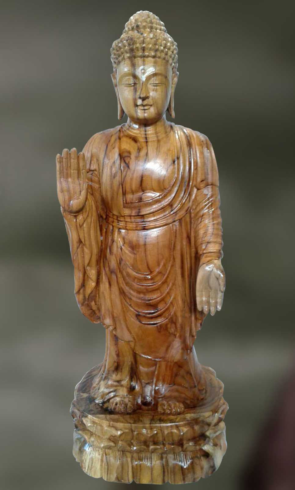 Statua di Buddha fatta a mano Abhaya Mudra -  Italia